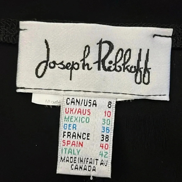 Joseph Ribkoff Short Sleeve Flared Skirt Stretch Black Dress - Picture 7 of 7